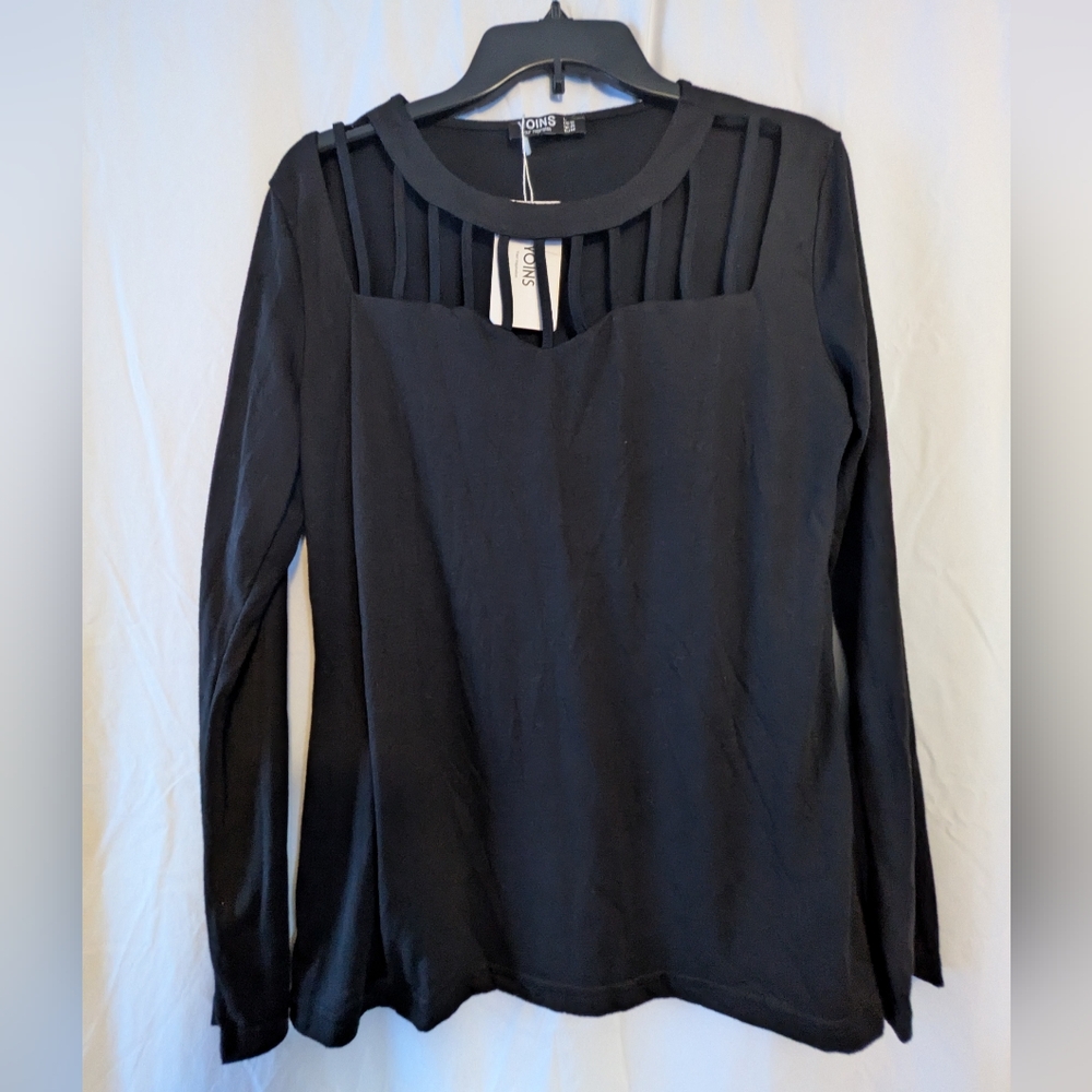NWT Yoins Black Long Sleeve Women's Top Sz.L